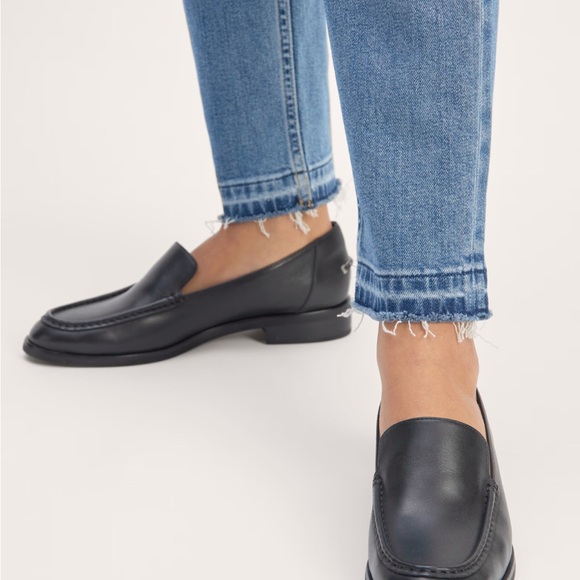 Everlane Womens The Modern Loafer Black Leather Slip-On Shoes - Picture 2 of 9